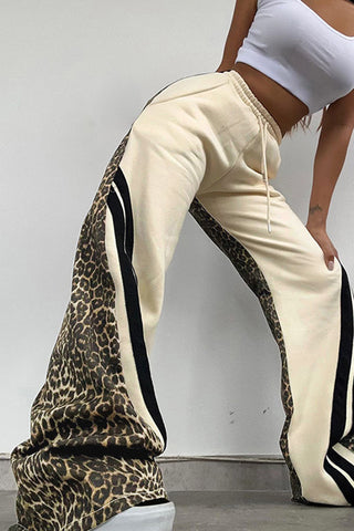 Stylish Wide-Leg Patterned Casual Pants