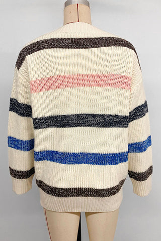 Striped V-Neck Sweater
