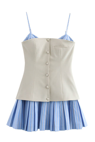 Button-Front Pleated Sundress