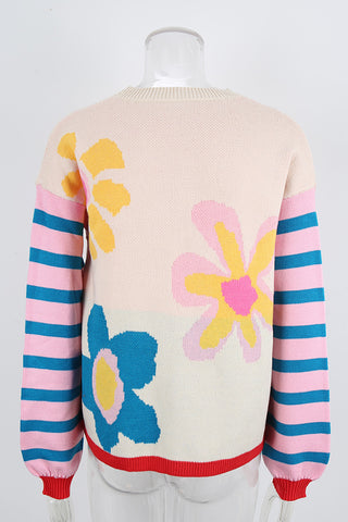 Floral Patterned Sweater