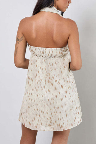 Strapless Print Mini Dress