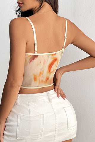 Lace Trim Bustier Cami Top