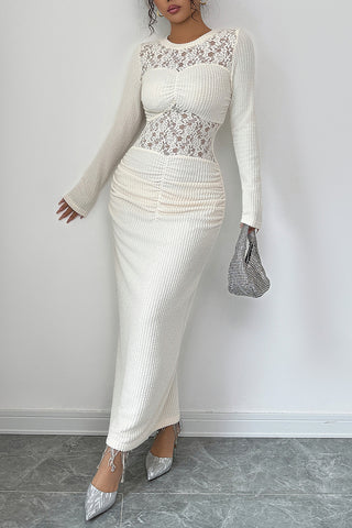 Elegant Long-Sleeve Maxi Dress