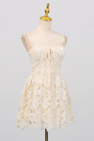 Lace Detail Spaghetti Strap Dress