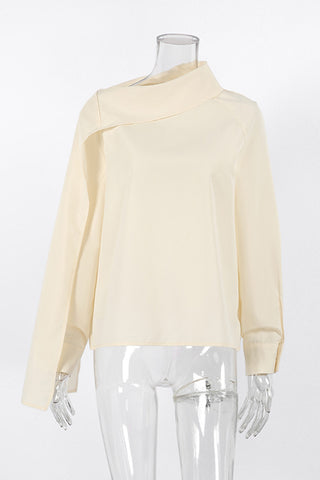 Asymmetrical Neckline Blouse