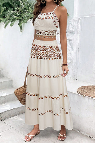 Patterned Skirt Set