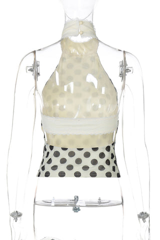 Polka Dot High Neck Tank