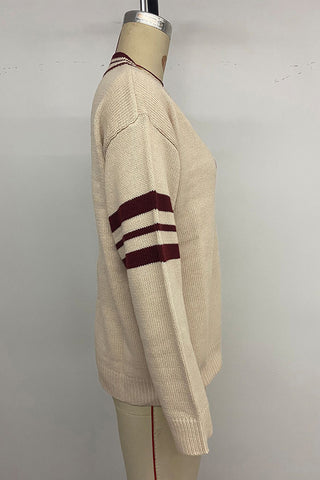 Off-Shoulder Stripe Sweater