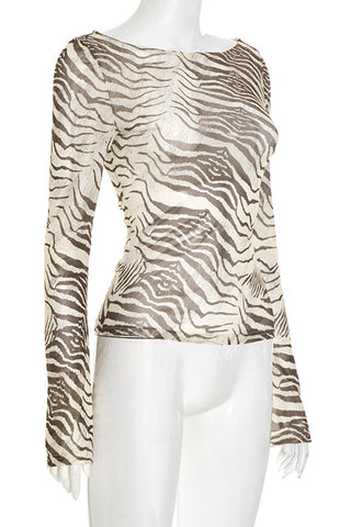 Fierce Zebra Print Top