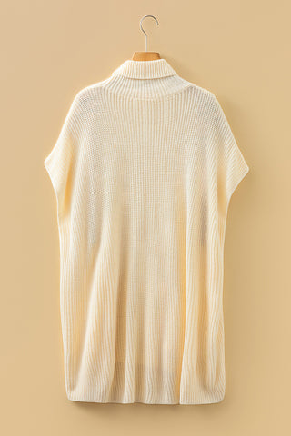 Turtleneck Oversized Sweater with Pockets