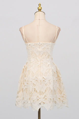 Lace Detail Spaghetti Strap Dress