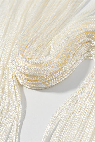 Patterned Fringe Maxi Skirt