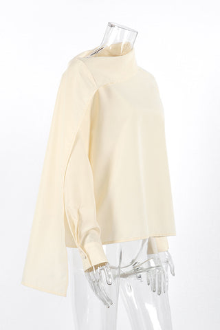 Asymmetrical Neckline Blouse