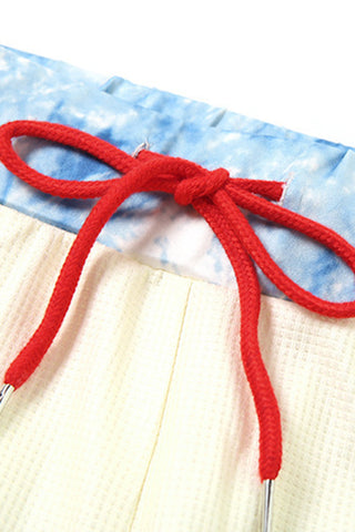 Graphic Print Wide-Leg Casual Pants