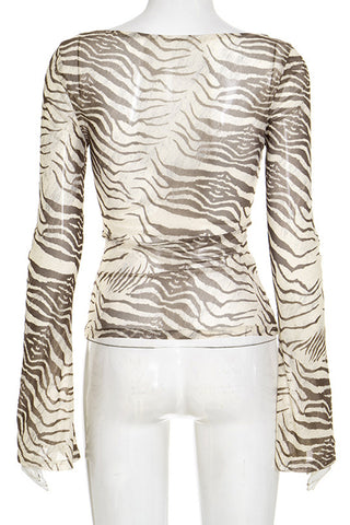 Fierce Zebra Print Top