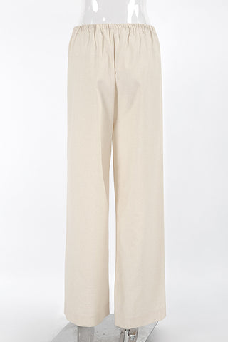 Relaxed Wide-Leg Casual Pants