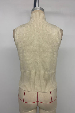 Zip-Front Sleeveless Vest