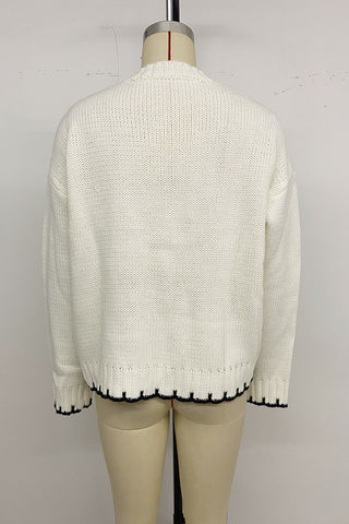 Geometric Pattern Knit Sweater