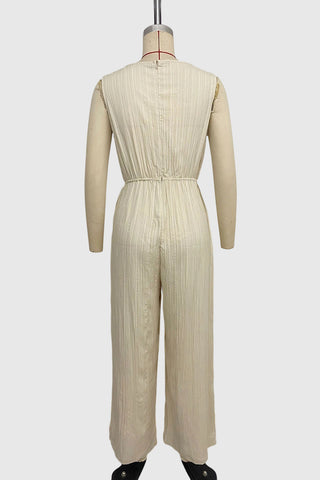 Sleeveless Drawstring Jumpsuit