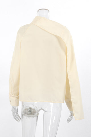 Asymmetrical Neckline Blouse
