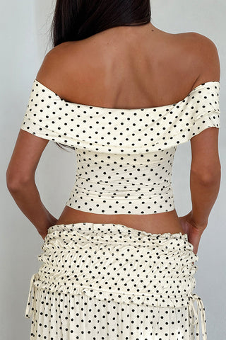Off-Shoulder Tiered Skirt Set