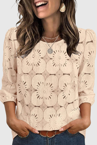 Floral Eyelet Blouse