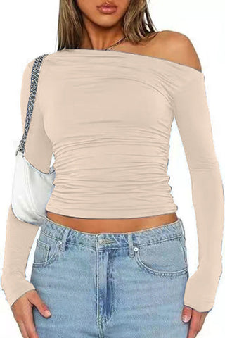 Asymmetric Long-Sleeve Top