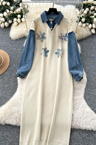 Floral Layered Shirt Dress