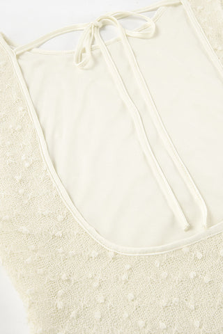 Textured Long Sleeve Mini Dress