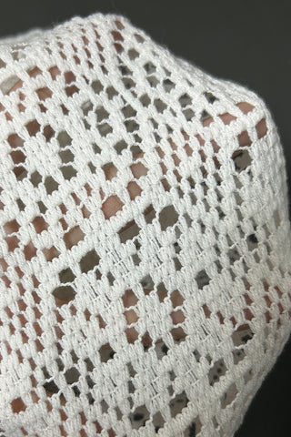 Eyelet Lace Twist-Front Blouse