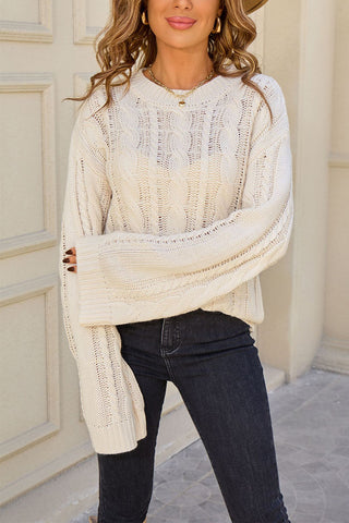 Cable Knit Casual Sweater