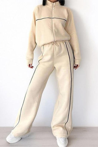 Stylish Two-Piece Track Suit Set