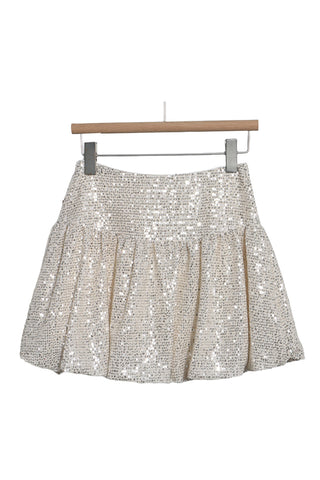 Sequin-Embellished Mini Skirt