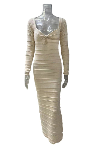 Cut-Out Long Sleeve Casual Dress