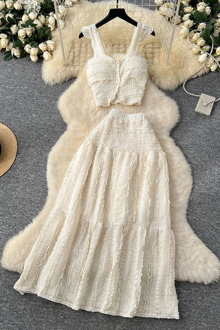 Ruffle Trim Skirt Set