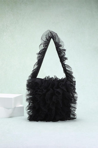 Ruffled Tote Handbag