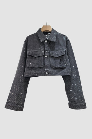 Glitter Embellished Denim Jacket