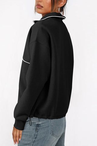 Quarter-Zip Casual Sweatshirt