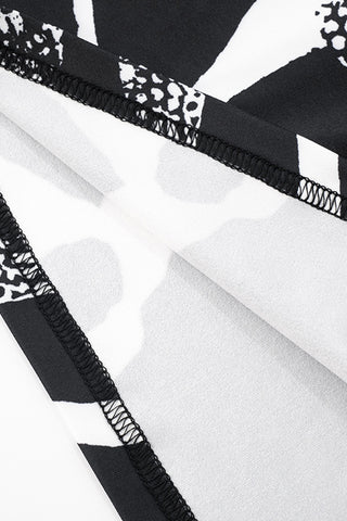 Keyhole Maxi Dress with Abstract Pattern