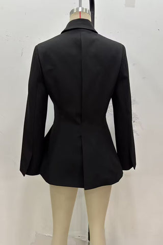 Elegant Belted Blazer Set