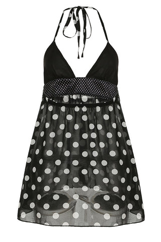 Halter Polka Dot Tank Top