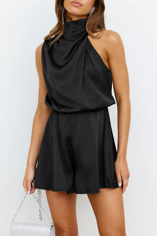 Sleeveless Halter Mini Dress