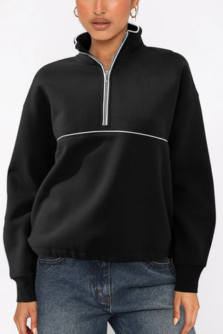 Quarter-Zip Casual Sweatshirt