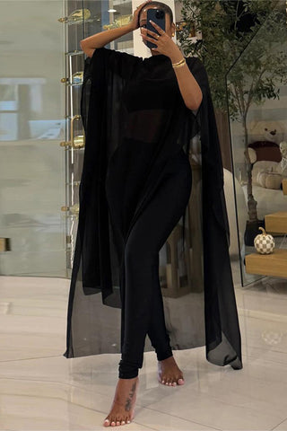 Elegant Draped Pants Set