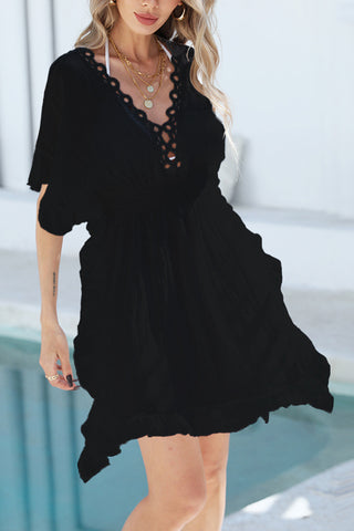 Crochet-Trim Cover-Up Dress