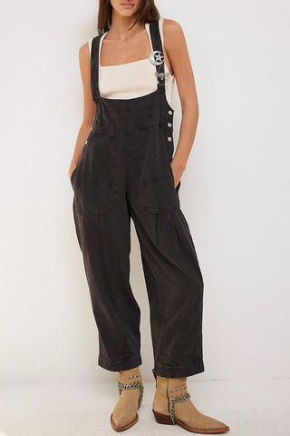 Casual Button-Strap Jumpsuit