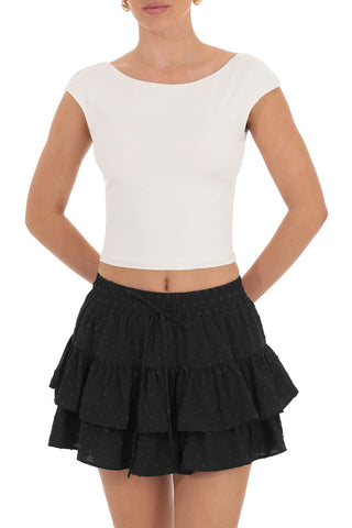Tiered Ruffle Mini Skirt