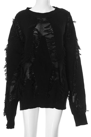 Frayed Detail Sweater