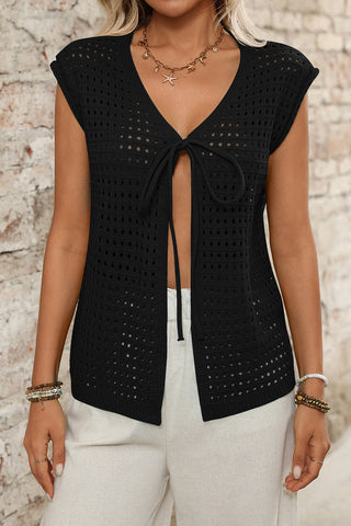 Crochet Tie Front Vest