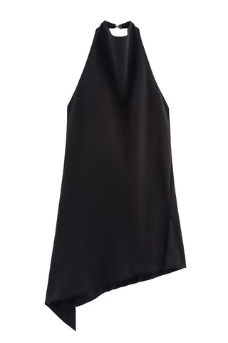 Asymmetrical Draped Top and Pants Set